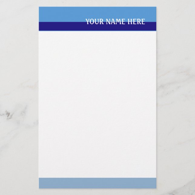 Blue Tones Stationery (Front)