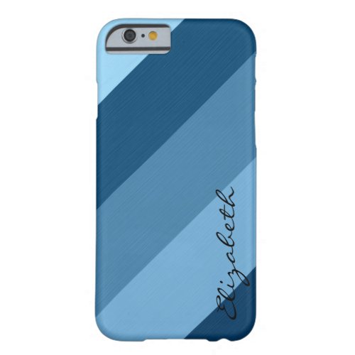 Blue Tones Stripes Background Barely There iPhone 6 Case