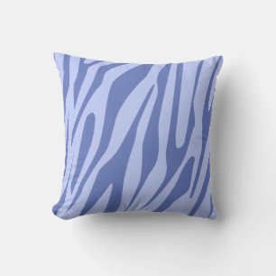 Blue Tones Tiger Seamless Pattern Throw Pillow