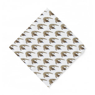 Blue tongue lizard reptile cartoon bandana