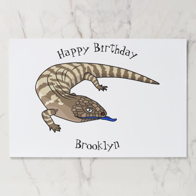 Blue tongue lizard reptile cartoon paper pad (Front)