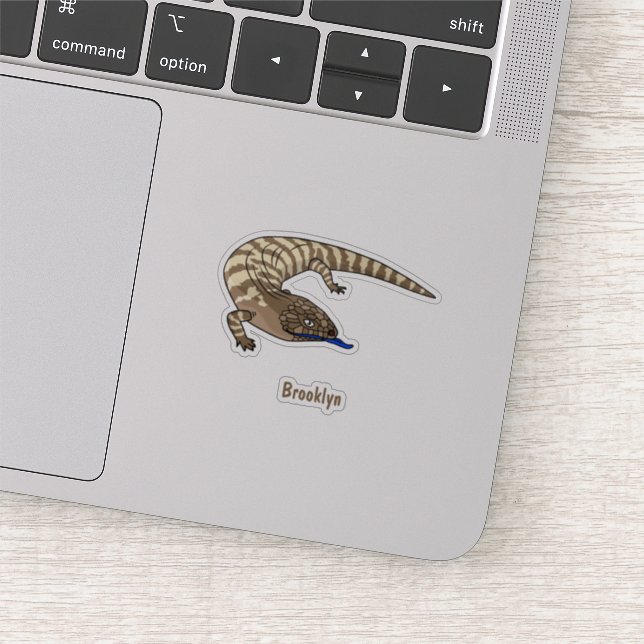 Blue tongue lizard reptile cartoon  sticker (Detail)