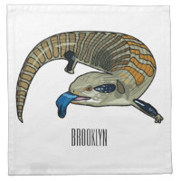 Blue-tongued skink cartoon illustration