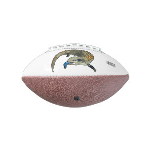 Blue-tongued skink cartoon illustration football