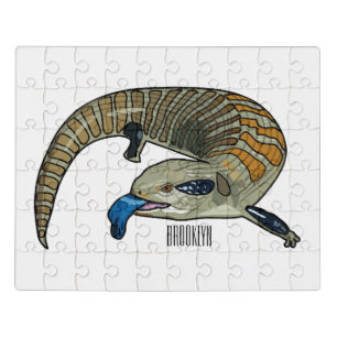 Blue-tongued skink cartoon illustration jigsaw puzzle