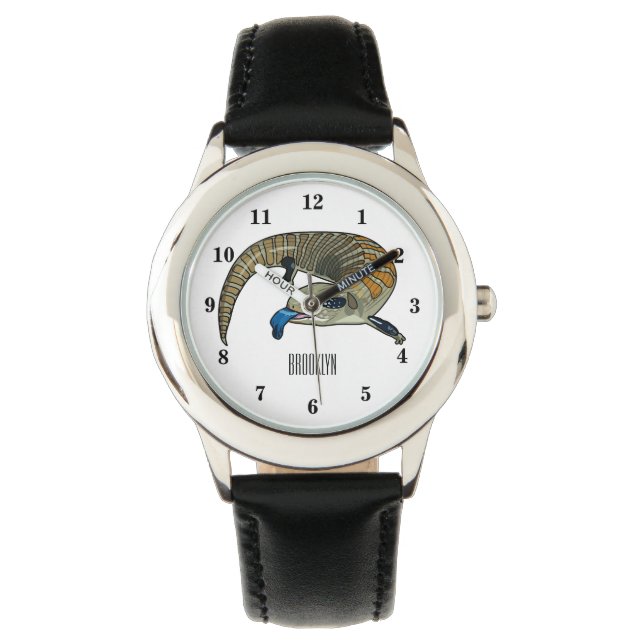 Blue-tongued skink cartoon illustration watch (Front)