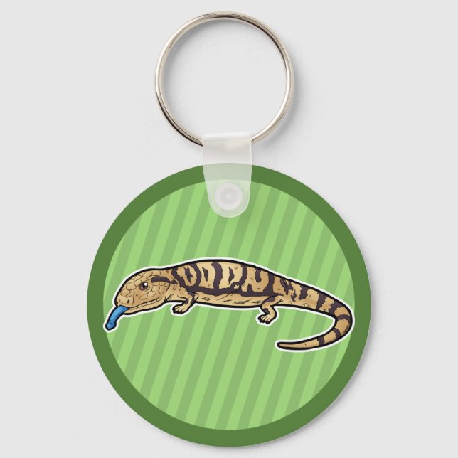 Blue Tongued Skink Keychain (Front)