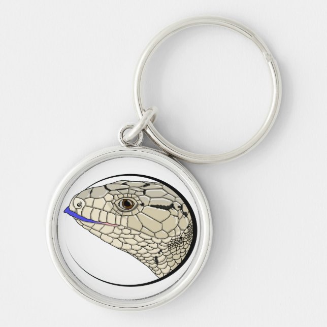 blue tongued skink keychain (Front)