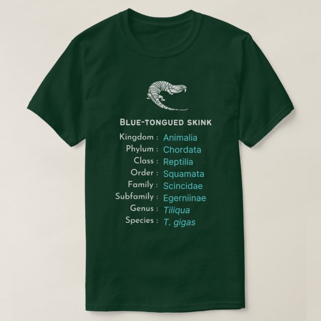 Blue Tongued Tegu gift reptile lovers  Skink owner T-Shirt (Design Front)