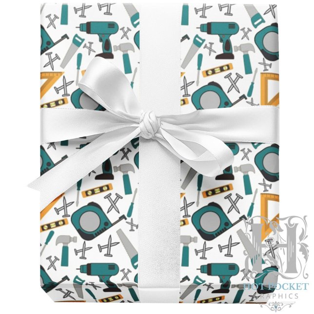 Blue Tools Gift Wrapping Paper (Creator Uploaded)