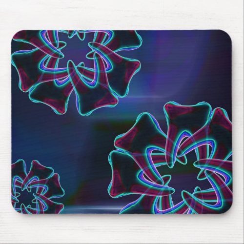 Blue Tooth Flower Design Dentist Mousepad