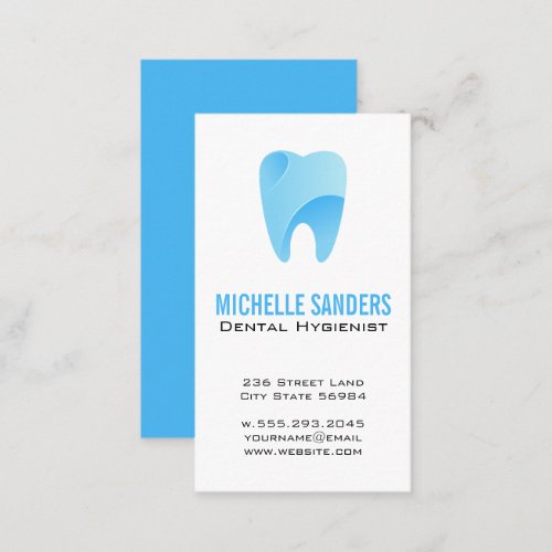 Blue Tooth Logo  Dental Business Card