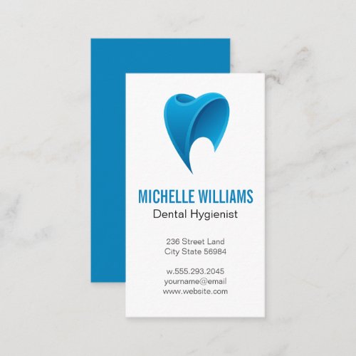 Blue Tooth Logo  Dentistry Business Card