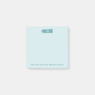 Blue Toothpaste Tube Dental Messages Post-it Notes