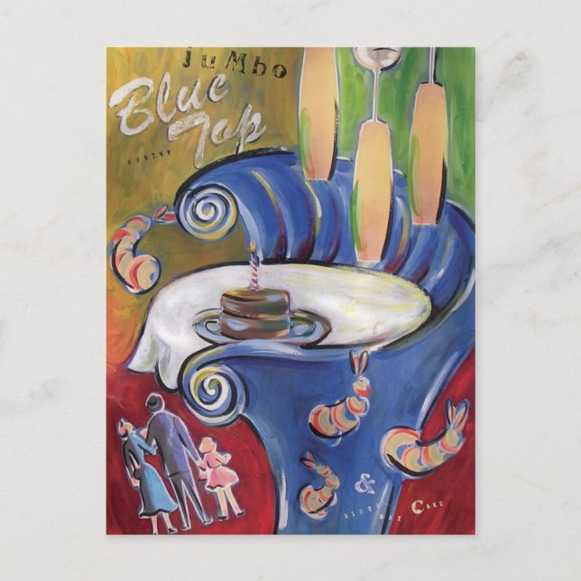 Blue Top Postcard (Front)