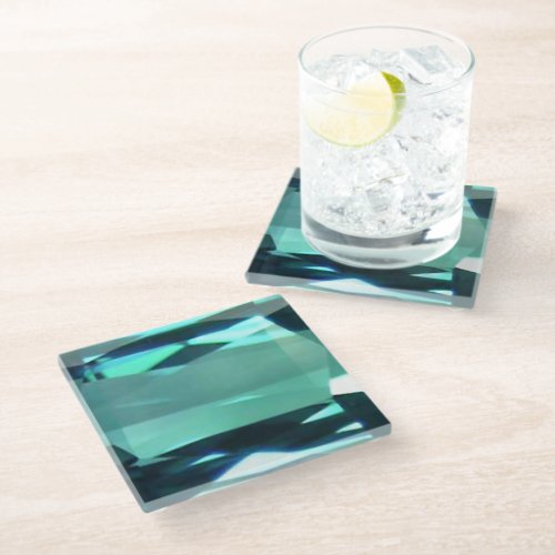 Blue Topaz 4 Glass Coaster