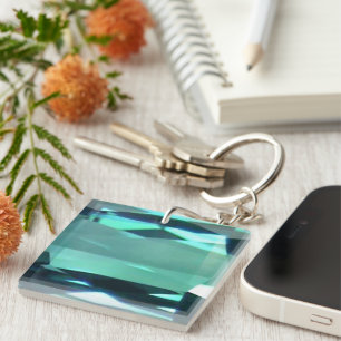 Blue Topaz 4 Keychain