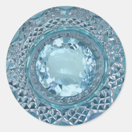 Blue Topaz and Cut Glass Sticker