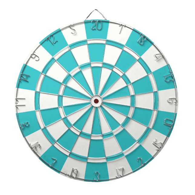 Blue Topaz And White Dart Board (Front)