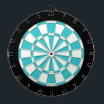 Blue Topaz Black And White Dartboard With Darts<br><div class="desc">Blue Topaz Black And White Dart Board</div>