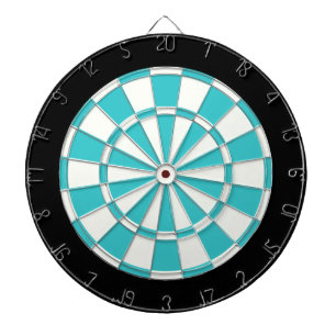 Blue Topaz Black And White Dartboard With Darts