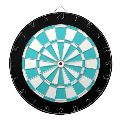 Blue Topaz Black And White Dartboard With Darts