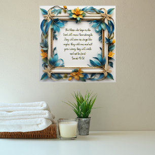 Blue Topaz Blossom Frame Customizable Acrylic Print