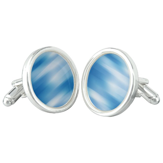 Blue topaz cufflinks (Angled)