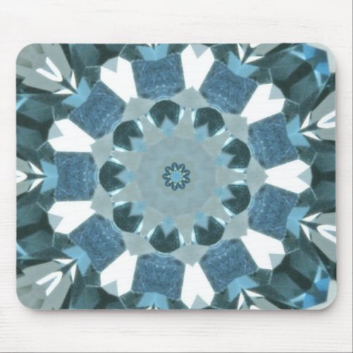 Blue Topaz Kaleidoscope Mouse Pad