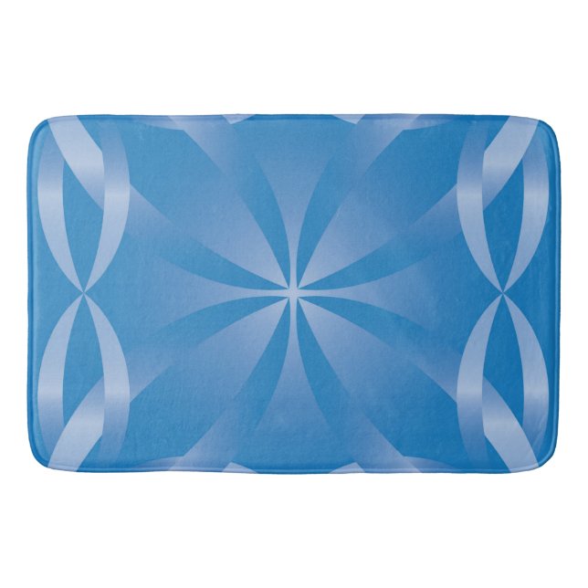 blue topaz pattern bathroom mat (Front)