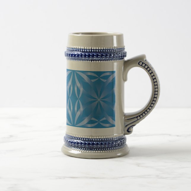 blue topaz pattern beer stein (Right)