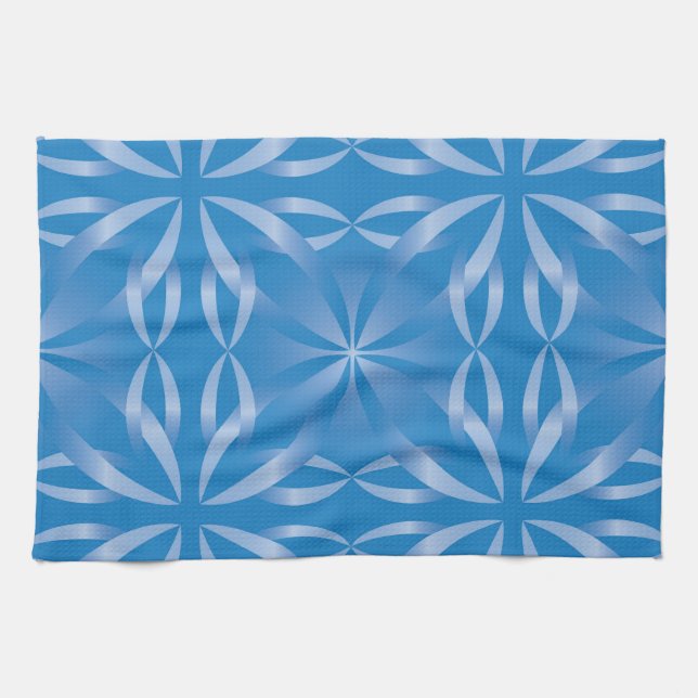 blue topaz pattern kitchen towel (Horizontal)
