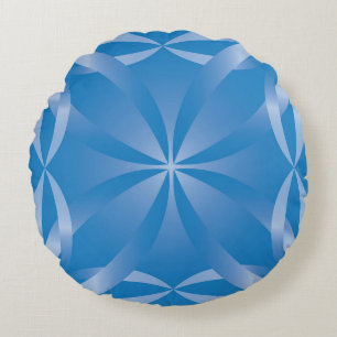 blue topaz pattern round pillow