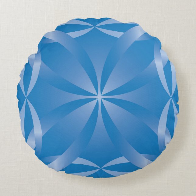 blue topaz pattern round pillow (Front)