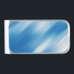 Blue topaz silver finish money clip<br><div class="desc">blue topaz gradient</div>