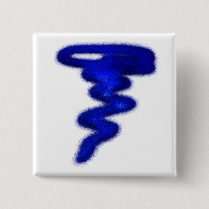 Blue Tornado Pinback Button