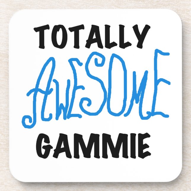 Blue Totally Awesome Gammie Gifts Coaster (Front)