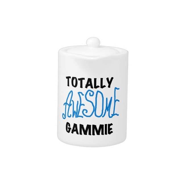 Blue Totally Awesome Gammie Gifts Teapot (Front)