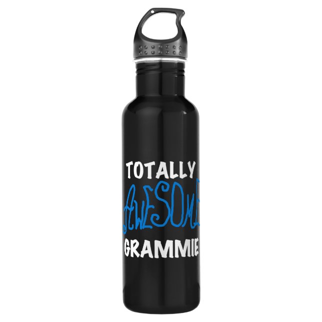 Blue Totally Awesome Grammie Stainless Steel Water Bottle (Front)
