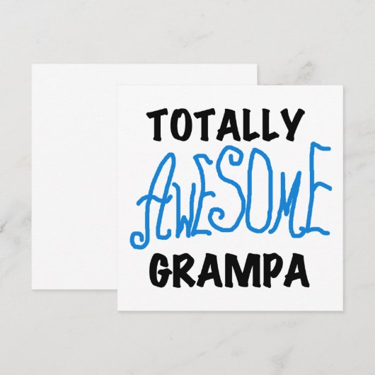 Blue Totally Awesome Grampa T-shirts and Gifts (Front/Back)
