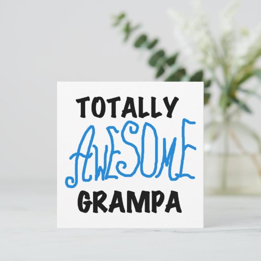 Blue Totally Awesome Grampa T-shirts and Gifts (Standing Front)