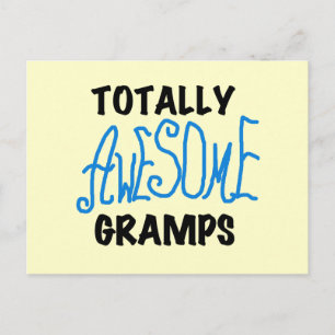 Blue Totally Awesome Gramps T-shirts and Gifts Postcard