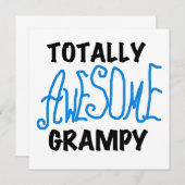 Blue Totally Awesome Grampy Tshirts and Gifts (Front/Back)