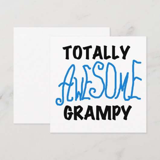 Blue Totally Awesome Grampy Tshirts and Gifts (Front/Back)