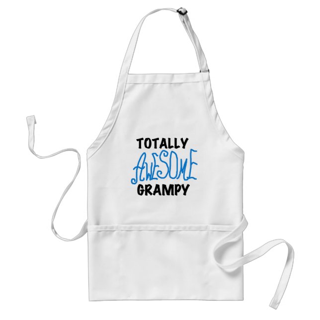 Blue Totally Awesome Grampy Tshirts and Gifts Adult Apron (Front)