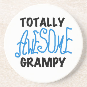 Blue Totally Awesome Grampy Tshirts and Gifts Drink Coaster