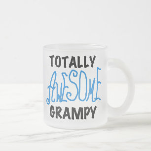 Blue Totally Awesome Grampy Tshirts and Gifts Frosted Glass Coffee Mug