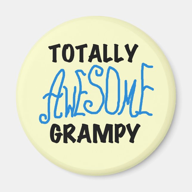 Blue Totally Awesome Grampy Tshirts and Gifts Magnet (Front)