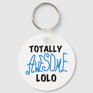 Blue Totally Awesome Lolo T-shirts and Gifts Keychain