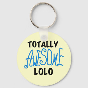 Blue Totally Awesome Lolo T-shirts and Gifts Keychain